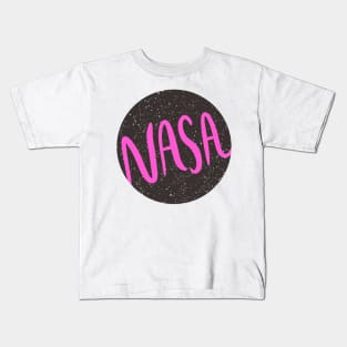 Copy of NASA Galaxy Circle Neon Pink Kids T-Shirt